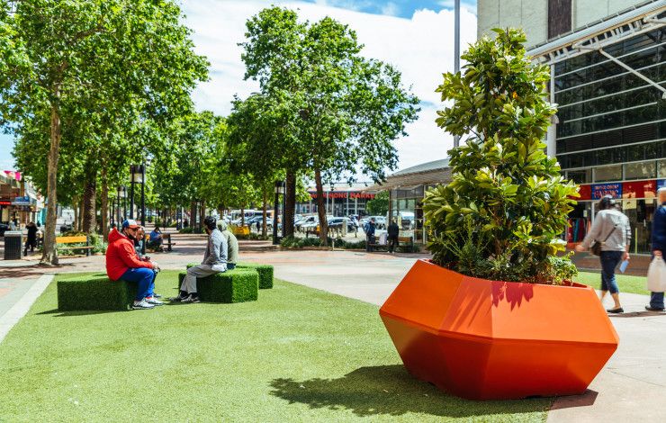 Planter boxes Palm Plaza