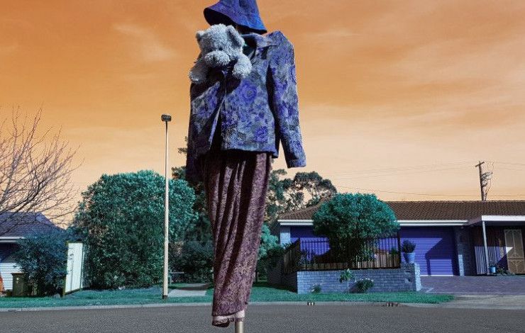 Mannequin dressed up in the street