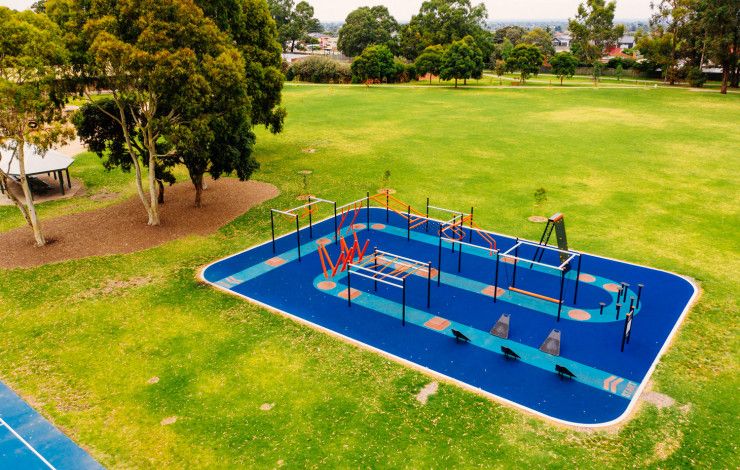 Ninja warrior play ground at Burden Park