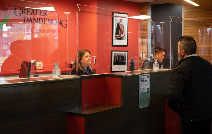 customer service desk at civic centre office