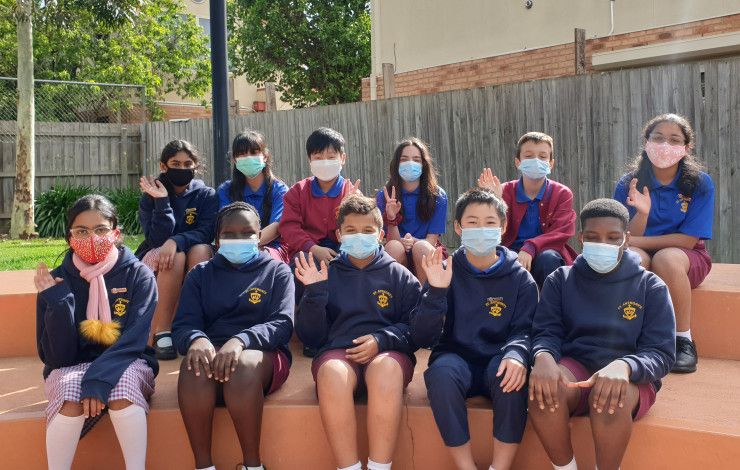 St Anthony’s Primary School students take part in the Children’s Forum today