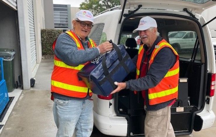 Meals on Wheels volunteers Colin and Max.