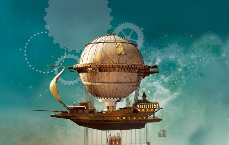 A graphic image of a hot air balloon