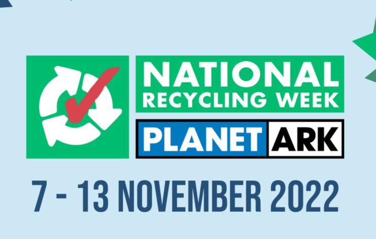 Text reads National Recycling Week Planet Ark 7 to 13 November 2022
