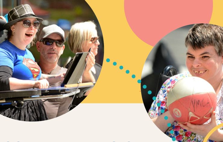 images of people doing sports and talking