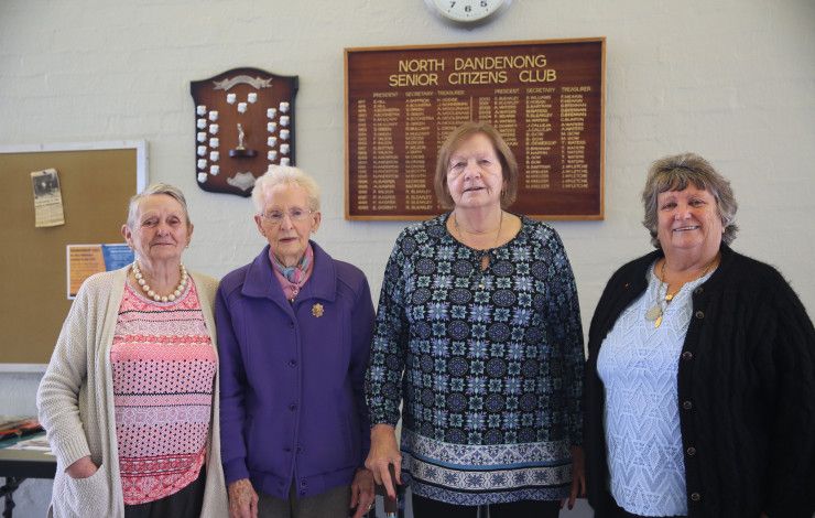 Councillor Angela Long with members of the Dandenong North Senior Citizens Club