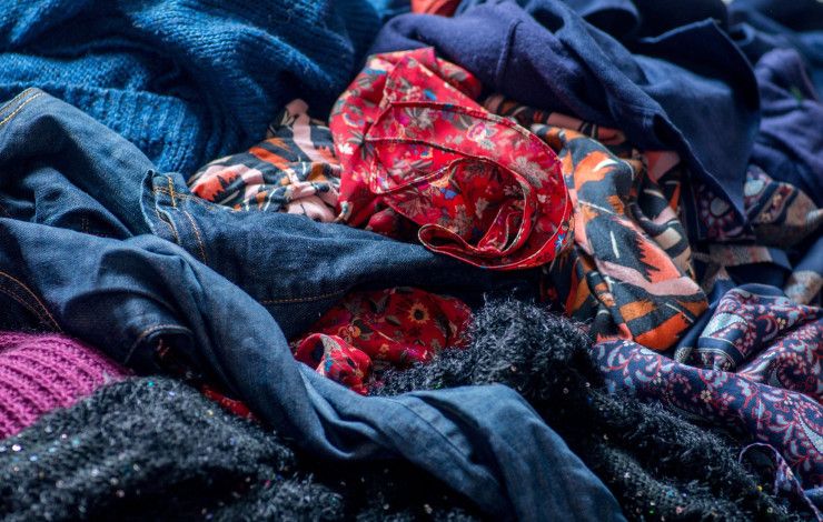 a pile of unwanted clothing