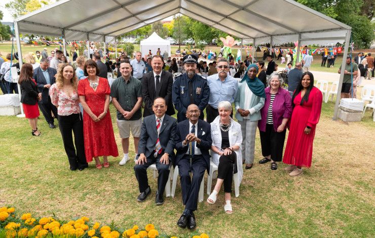 A large group of people who won Greater Dandenong Australia Day Awards in 2022