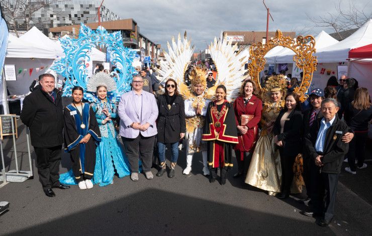A group of people at Springvale Snow Fest