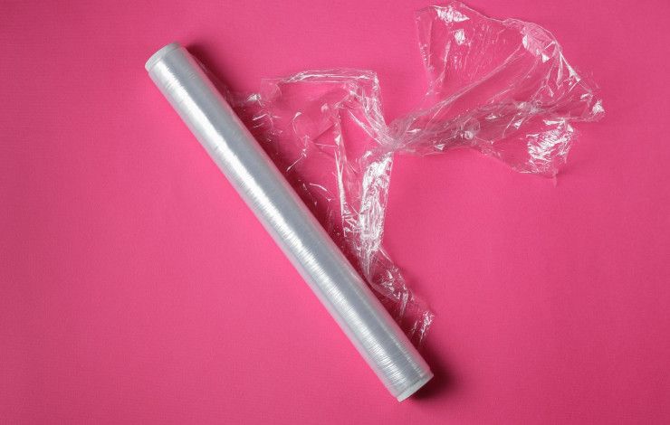 a roll of cling wrap