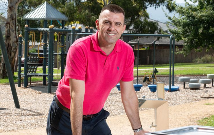 Cr Bob Milkovic at a park