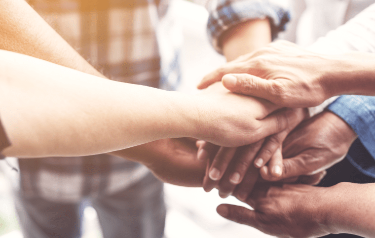 People holding hands