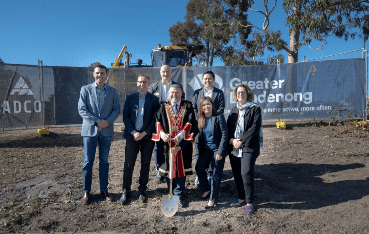 Councillors at DWC site