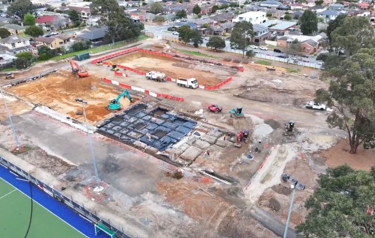 Drome image of the Dandenong Wellbeing Centre