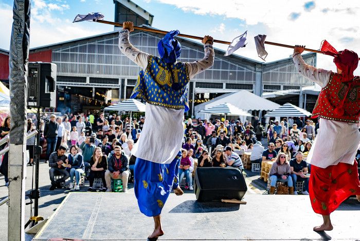 Dancers performing at the Dandenong Market