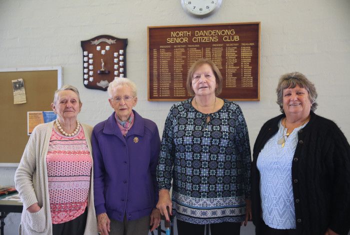 Councillor Angela Long with members of the Dandenong North Senior Citizens Club