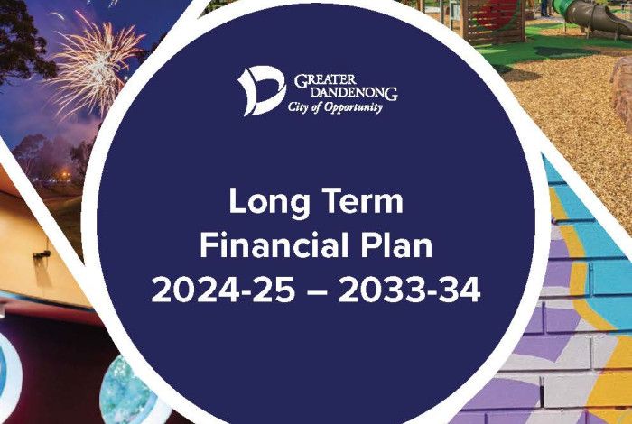 LTFP cover with photos of playground, fireworks and library