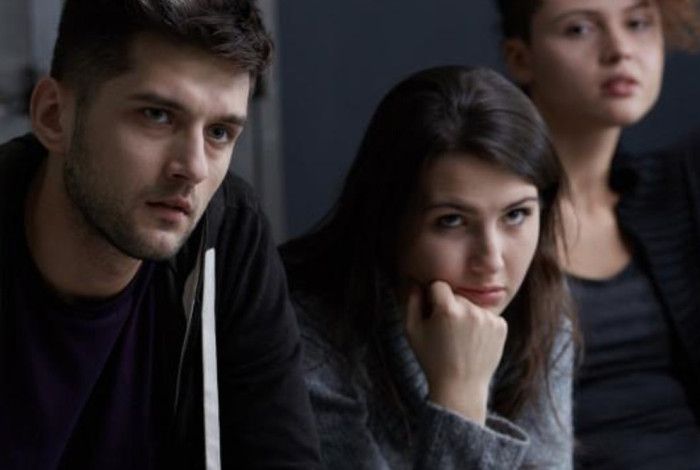 People not looking happy