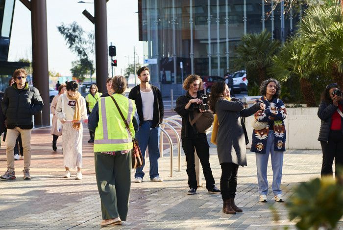 People on a walking tour