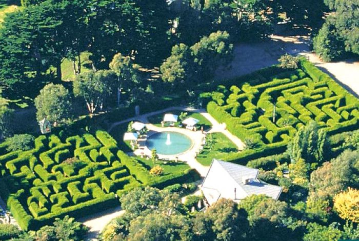 aerial view of Ashcombe Maze