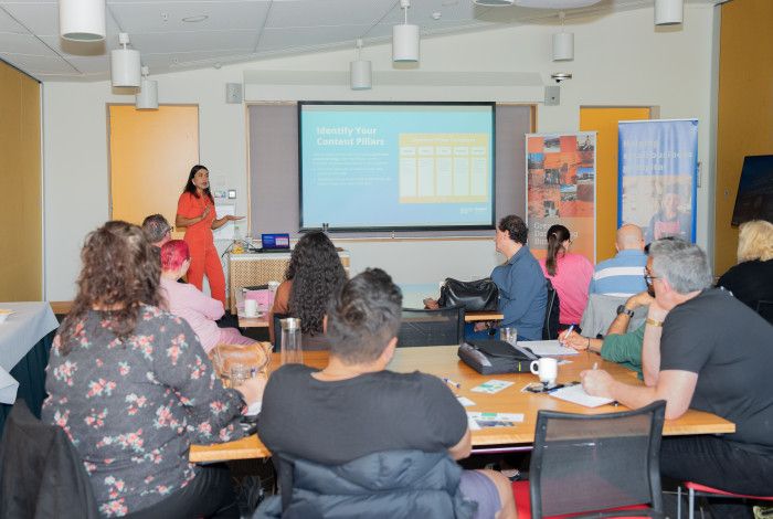 workshop with clarissa hariss presenting