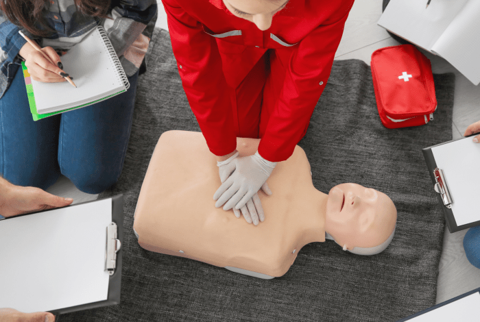 CPR on a dummy