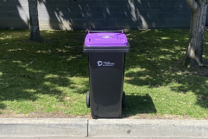 Purple New Kerbside Glass Bin Service