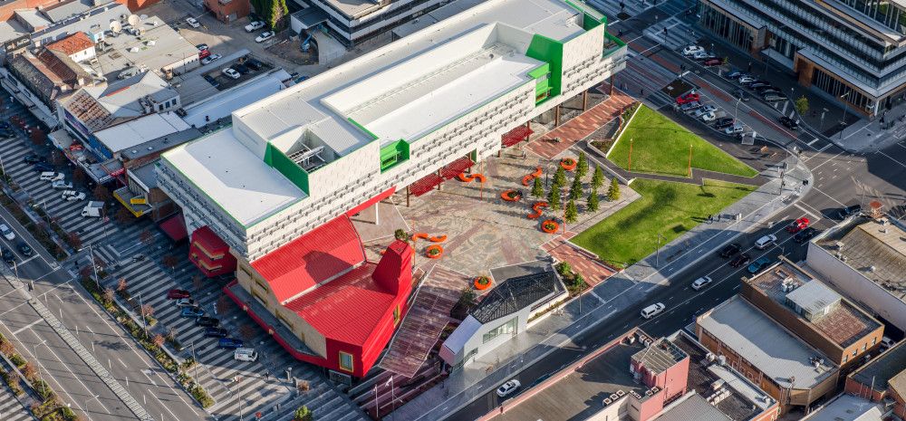 Birds Eye View of The Dandenong Civic Centre