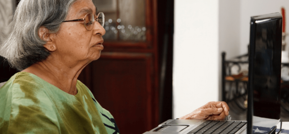 Lady on the computer