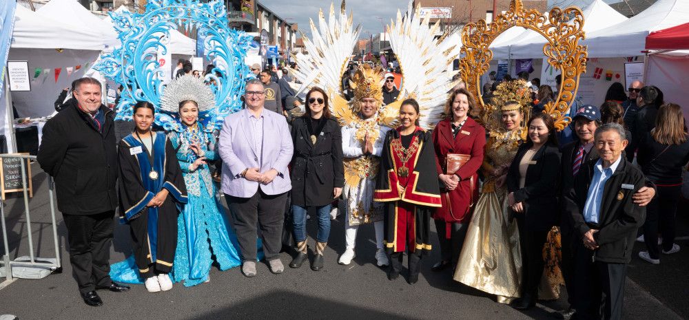 A group of people at Springvale Snow Fest