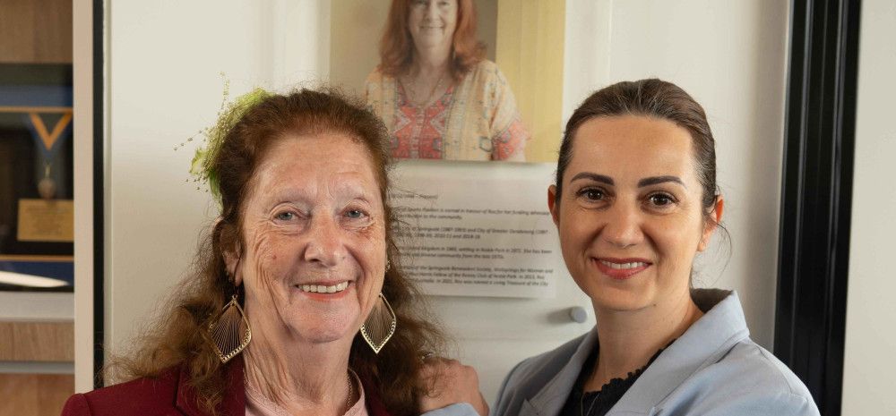 Ex-Greater Dandenong Mayor Roz Blades with New Mayor Lana Formoso