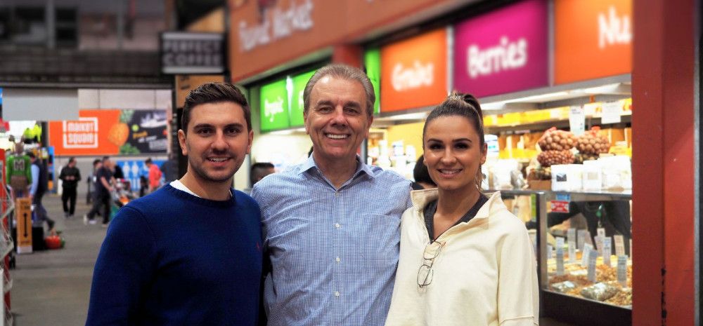 Sam from Peanut Market with his kids William and Constance