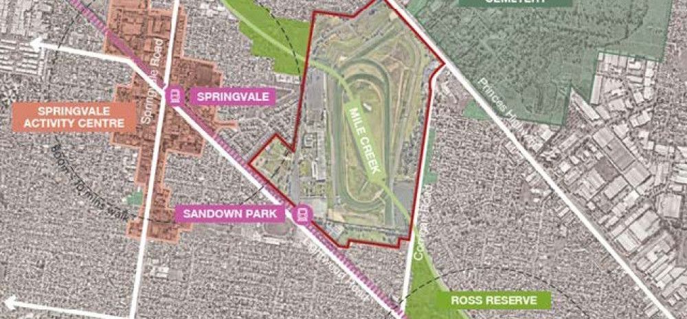 sandown aerial map