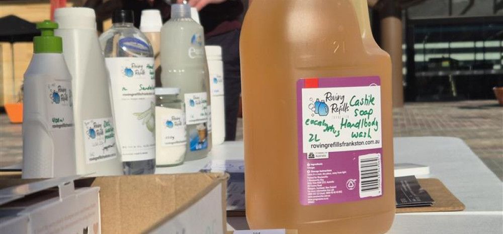 bottles of cleaning liquids