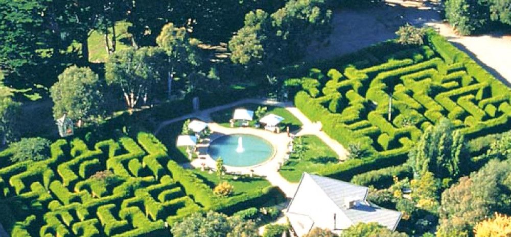 aerial view of Ashcombe Maze