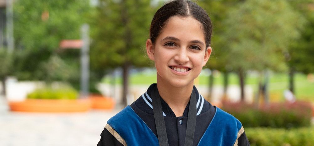 Junior Mayor Aaya smiling