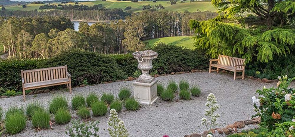 gardens and mountain view