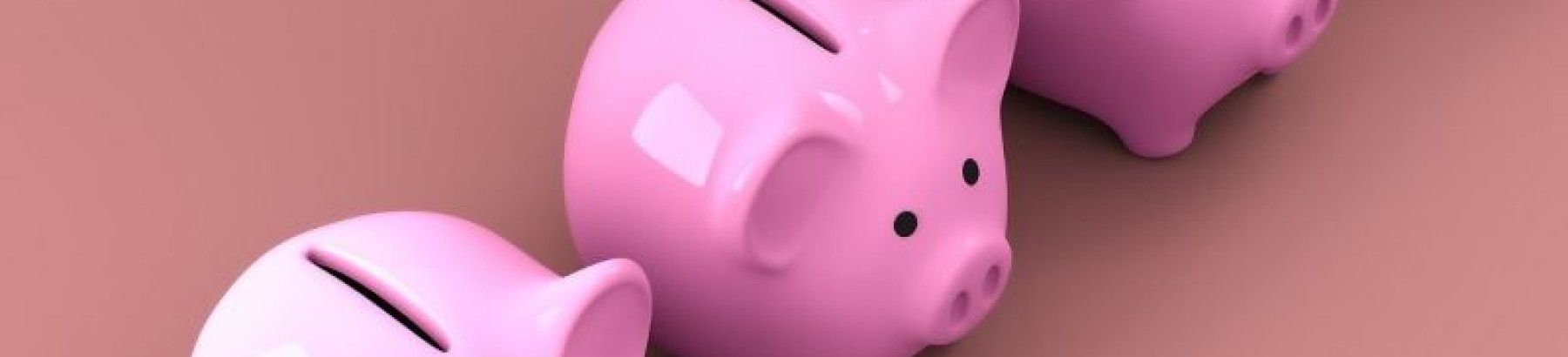 Pink pig money boxes