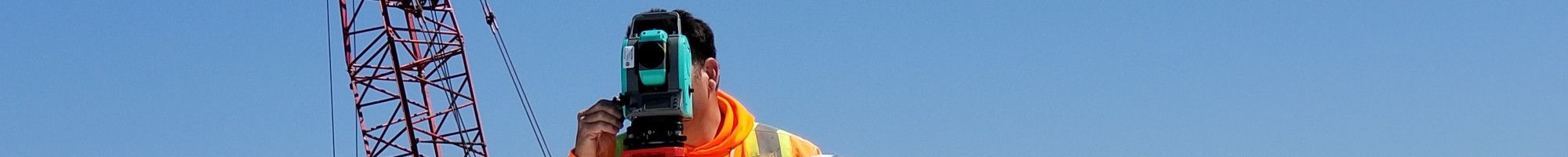 Surveyor on a building site