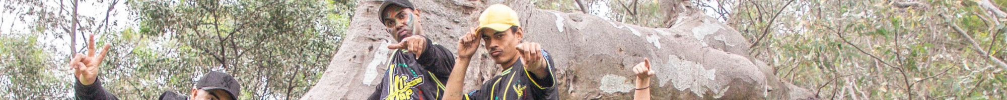 Dance crew performing at event