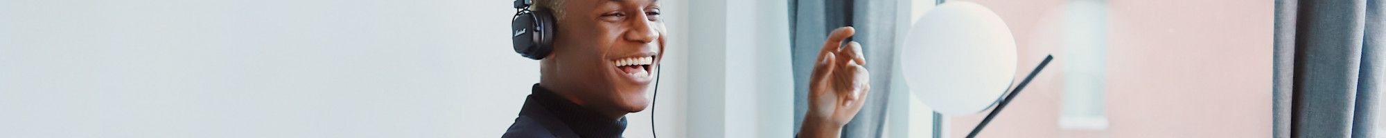 happy person on video chat