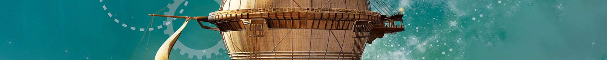 A graphic image of a hot air balloon