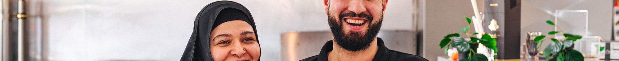 Maryam and Fazlul Hadi Akhoni at Afghan Kitchen.