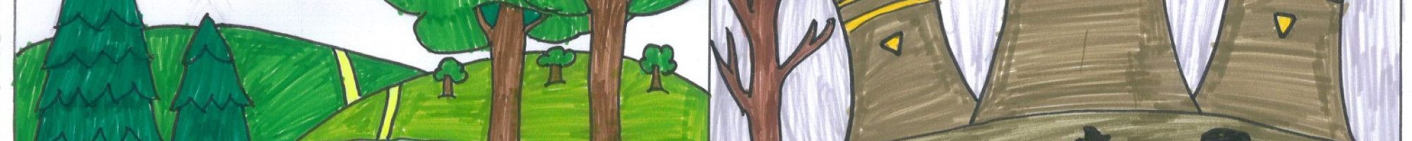 Hand drawn poster for anti-litter campaign.