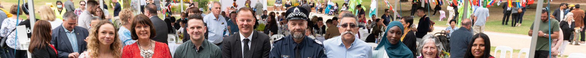 A large group of people who won Greater Dandenong Australia Day Awards in 2022