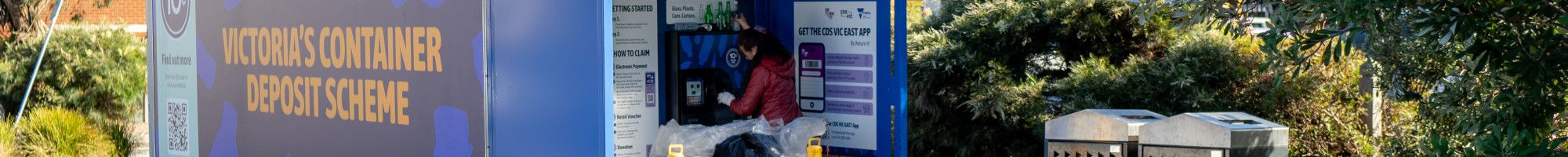 container deposit van on grass
