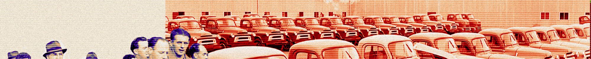 historical image of trucks