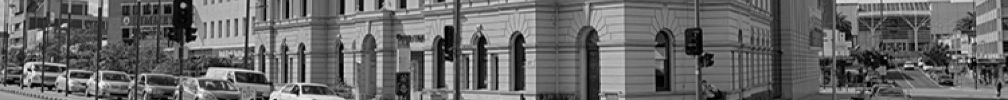 Black and white image of the Dandenong Town Hall
