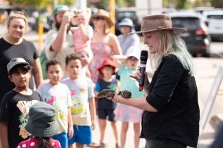 People enjoying the festival.