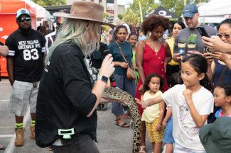 People enjoying the festival.